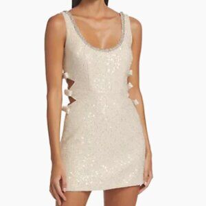 Self-Portrait  Bouclé Cut-Out Minidress